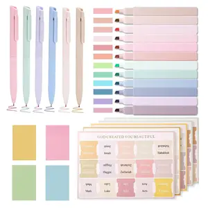 Bible Journaling Kit, Bible Study Supplies Set, Including Bible Highlighters & Bible Tabs Set & Smooth Bible Pens & Pads Sticky Notes, School Supplies