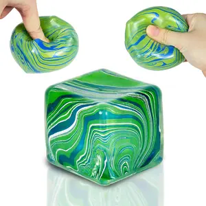 Quiet Squeeze Toy – 2.76in Fidget Toy Calming Stress Relief Toy Fun & Relaxing for Kids and Adults (GREEN)