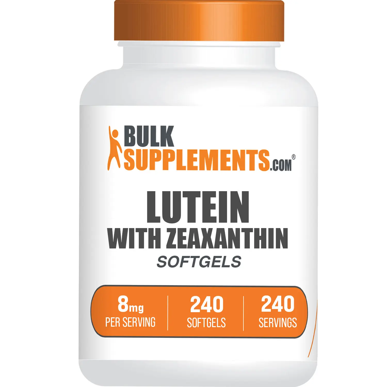 BulkSupplements Lutein with Zeaxanthin Softgels - Dietary Supplement for Eye Health, Skin Health - 8mg per Serving, 240 Count