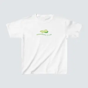 Smiski Baby Tee Y2K 90s Smiski Shirt Homebody Club Graphic Tee Harajuku Aesthetic Y2k Baby Tee Women Sexy Letter Print Graphics Baby Tee