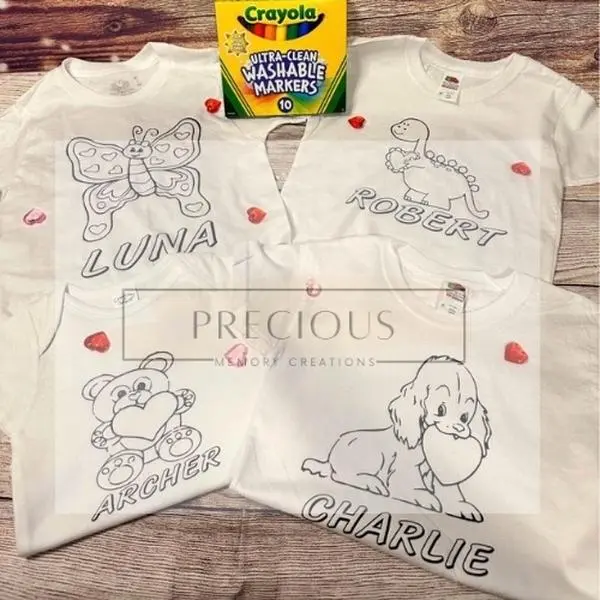 Washable Coloring Shirts