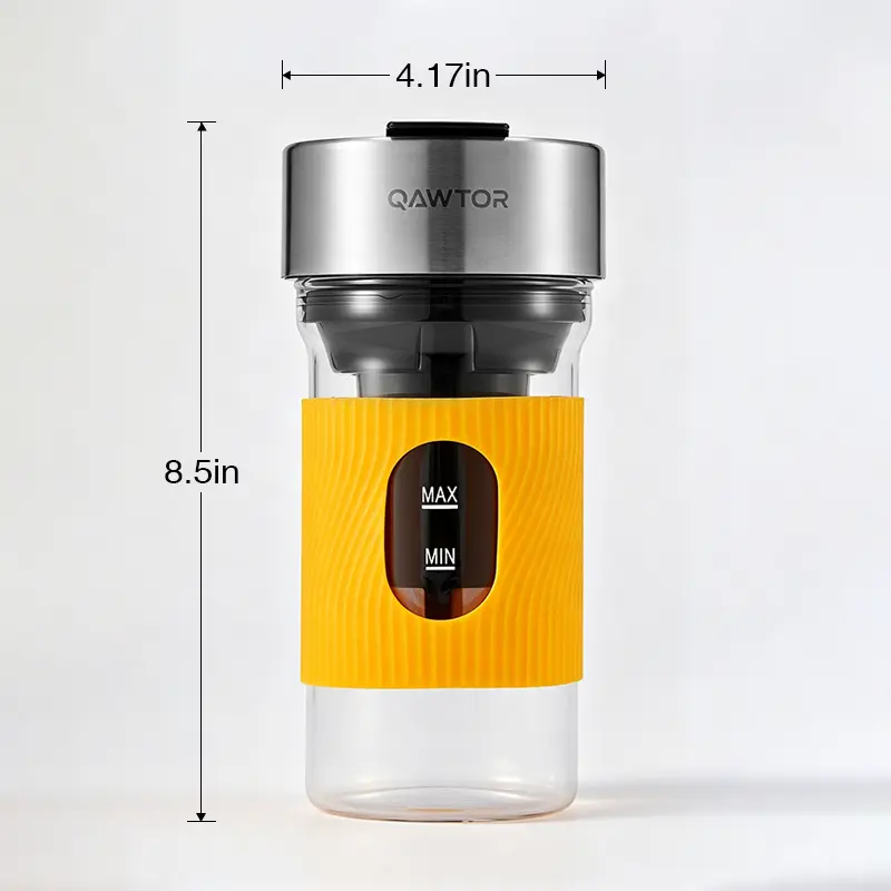 Qawtor Portable Cold Brew Coffee Maker, USB Rechargeable Iced Coffee Brewer, Make Smooth Cold Brew, Compact Travel Coffee Maker for Home, Office & Camping, Summervibes, DealsForYouDays