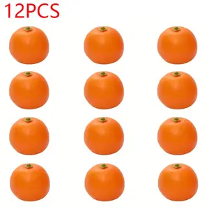 12 pieces /8 pieces, artificial faux oranges, faux fruit Sunkist oranges, home cabinet decorations, desktop ornaments, suitable for weddings, parties, home decoration, festival occasions, spring and summer decorations, Valentine's Day, Mother's Day