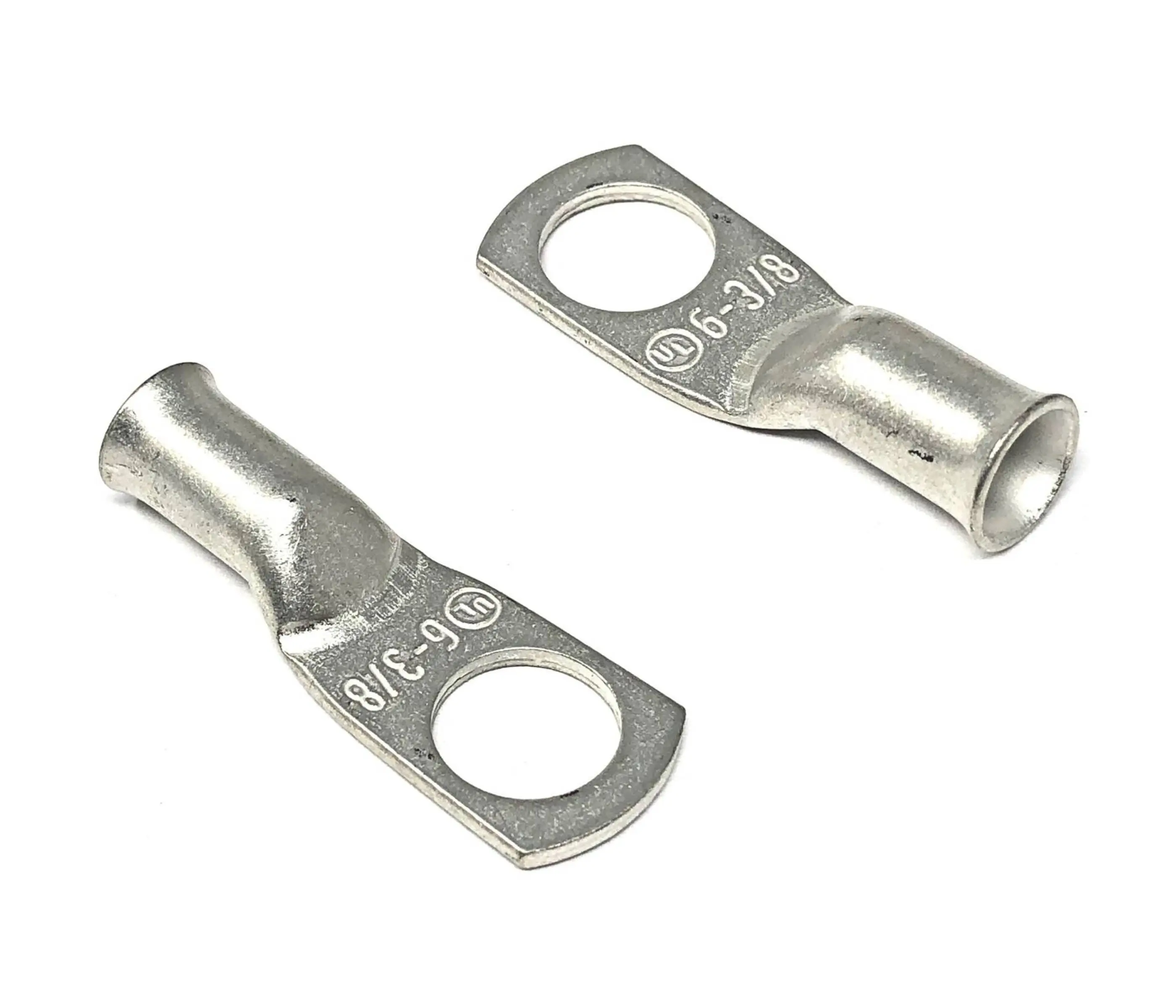 6 Gauge (AWG) Pure Copper Closed-End Ring Terminal Cable Lugs, Marine-Safe, Oxidation-Resistant Heavy-Duty Electrical Connectors for Home Improvement