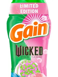 Gain In-Wash Laundry Scent Booster "Wicked: For Good" Limited Edition, Wonderfullest Woods & Beautifical Blossom, 12.2 oz, Fresh Extender + Odor Protection Laundry Beads