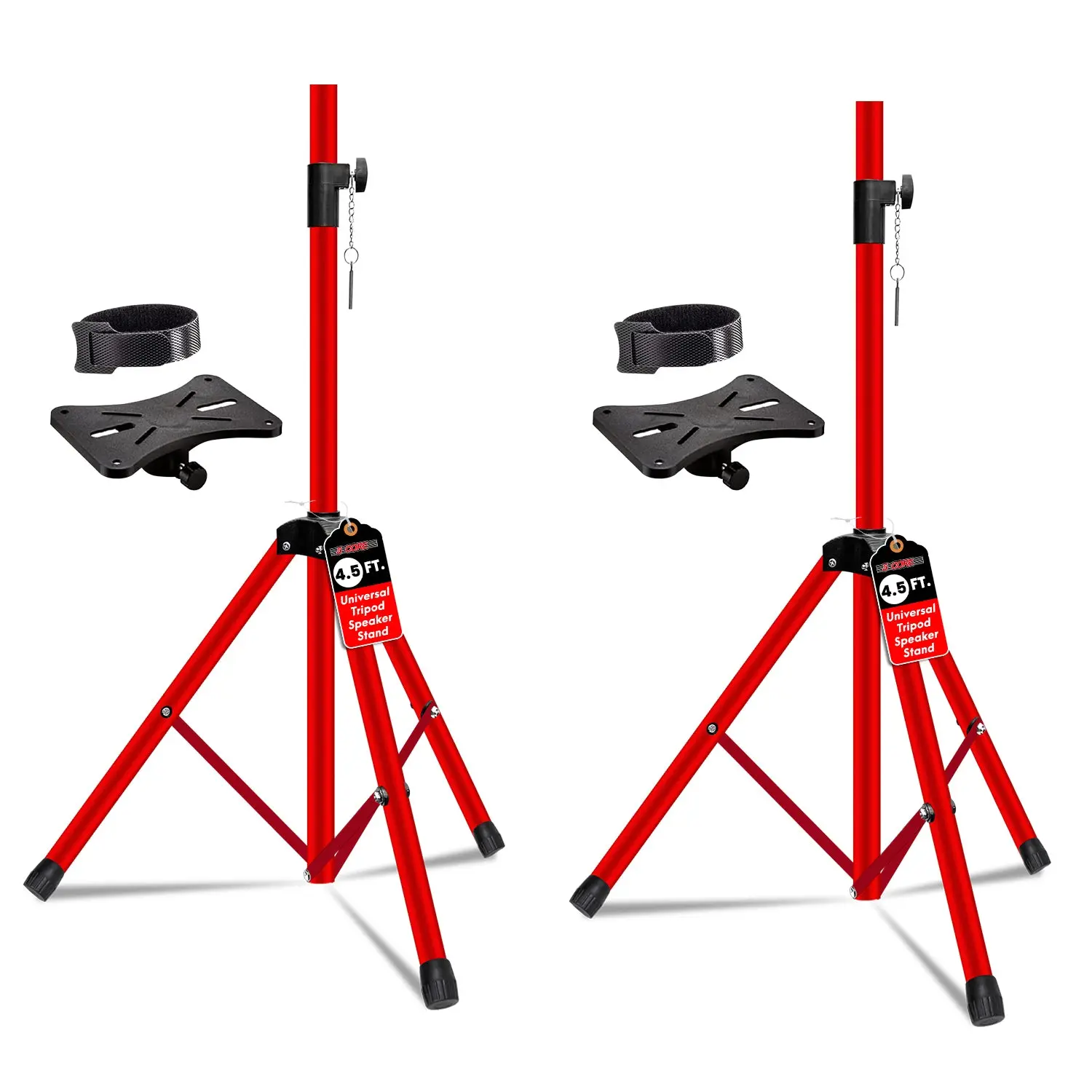 5 Core Speaker Stands Pair Adjustable 54 Inch Tripod 132 lbs Capacity 35mm Mount for DJ PA Use