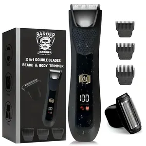 Largner the Lawn Mower 5.0 Ultra Multifunctional Hair Trimmer, Body Hair Trimmer, Cordless Rechargeable Trimmer, Dual-Head Skinsafe Design, Waterproof Wet Dry Use, USB-C Rechargeable, Travel Case Included