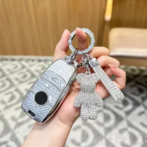 For Mercedes Benz Key Fob Cover Keychain, Patterns Soft Case Fit For Benz GLA GLE GLB GLS GLC CLA CLS C300 AMG A E S G Class