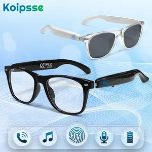 Koipsse smart glasses translation headphones TWS wireless smart device HIFI sound quality multi-function glasses BT5.4 black technology glasses unisex dual touch rechargeable long battery life can make phone calls sunglasses play music headphones