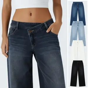 Women's 2026 New Style Premium High Waisted Straight Leg Jeans - 3D Sculpted Fit Stretchy Denim Pants with Vintage Metal Rivets, Eco-Friendly Dye & Deep Pockets for Casual Office Streetwear