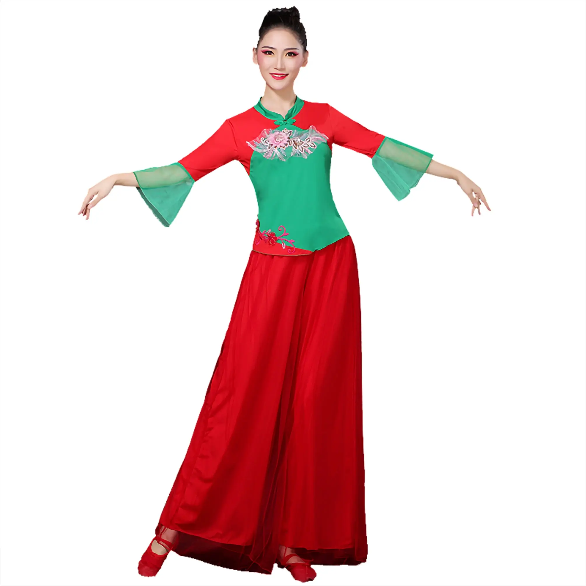 Chinese Traditional Folk dance-Dongbei Yangge Practice/Peformance Costume Dress 21949