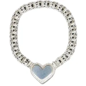 Starling Silver .925 Heart Pendant Bracelet for Adults 7" with Free Engraving