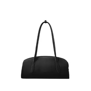 New Autumn and Winter Leather Baguette  and Sausage  for Everyday Use city bag messy Retro Suede Single Shoulder