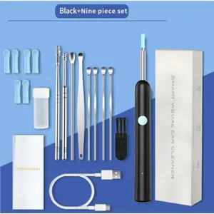 Earwax Removal Tool Set with Camera - Portable 360° Wide Angle Ear Cleaner with Type-C Rechargeable, Waterproof Ear Cleaning Tool for iPhone and Android Phones, Christmas Gift, Winter Gift Set, New Year Gift, Stocking Fillers canal