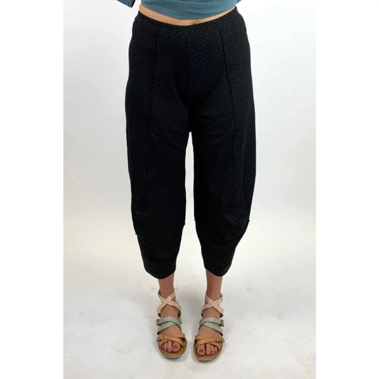 AW20-63BLK Black Pant Cotton Jacquard