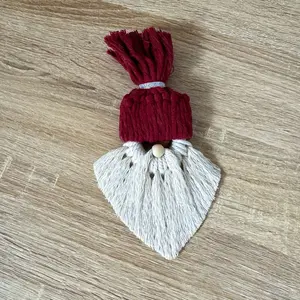 Macrame Santa Ornament
