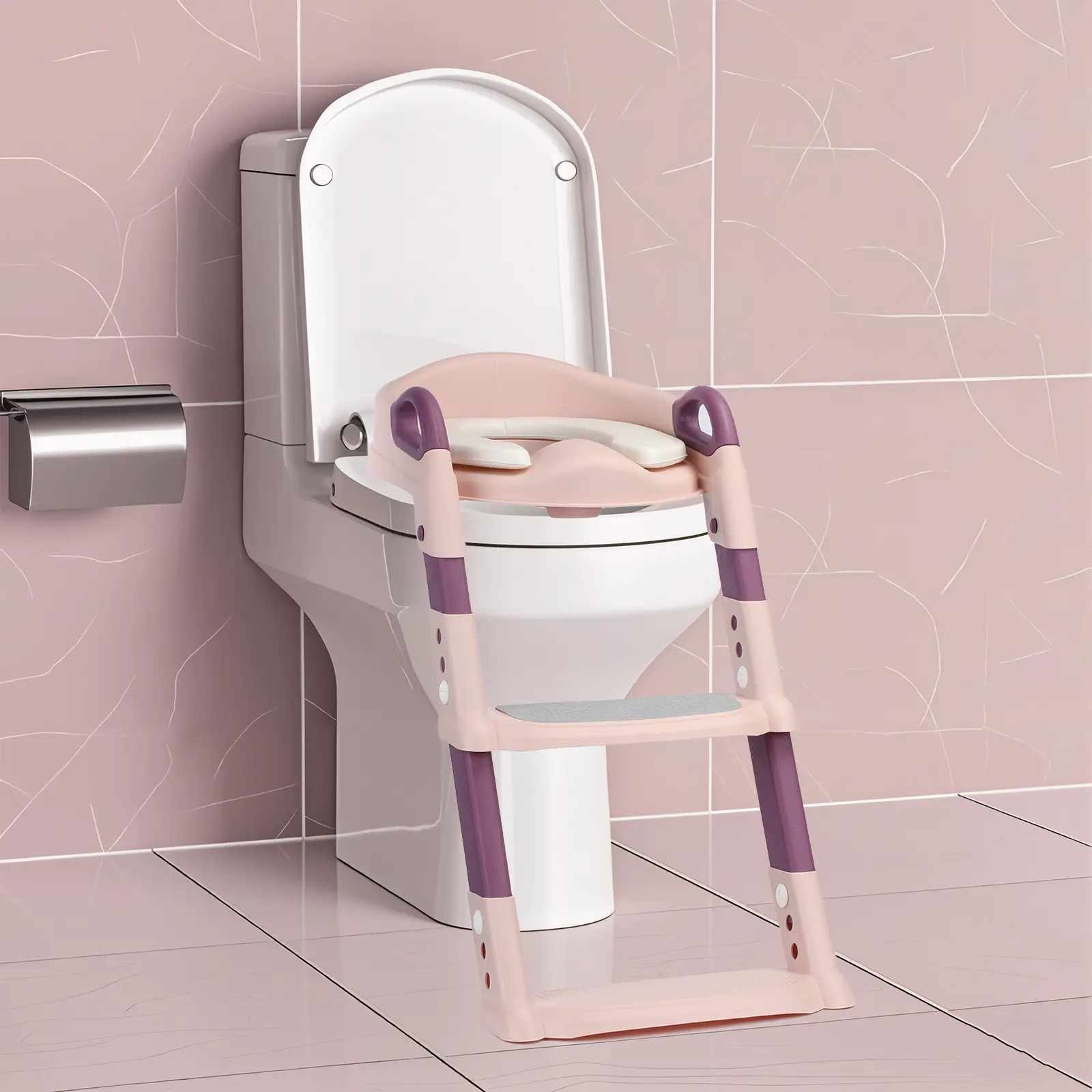 Potty Training Toilet for Toddlers & Babies Safety Step Stool Seat with Learning Ladder Easy Toilet Training for Kids Blue & Yellow