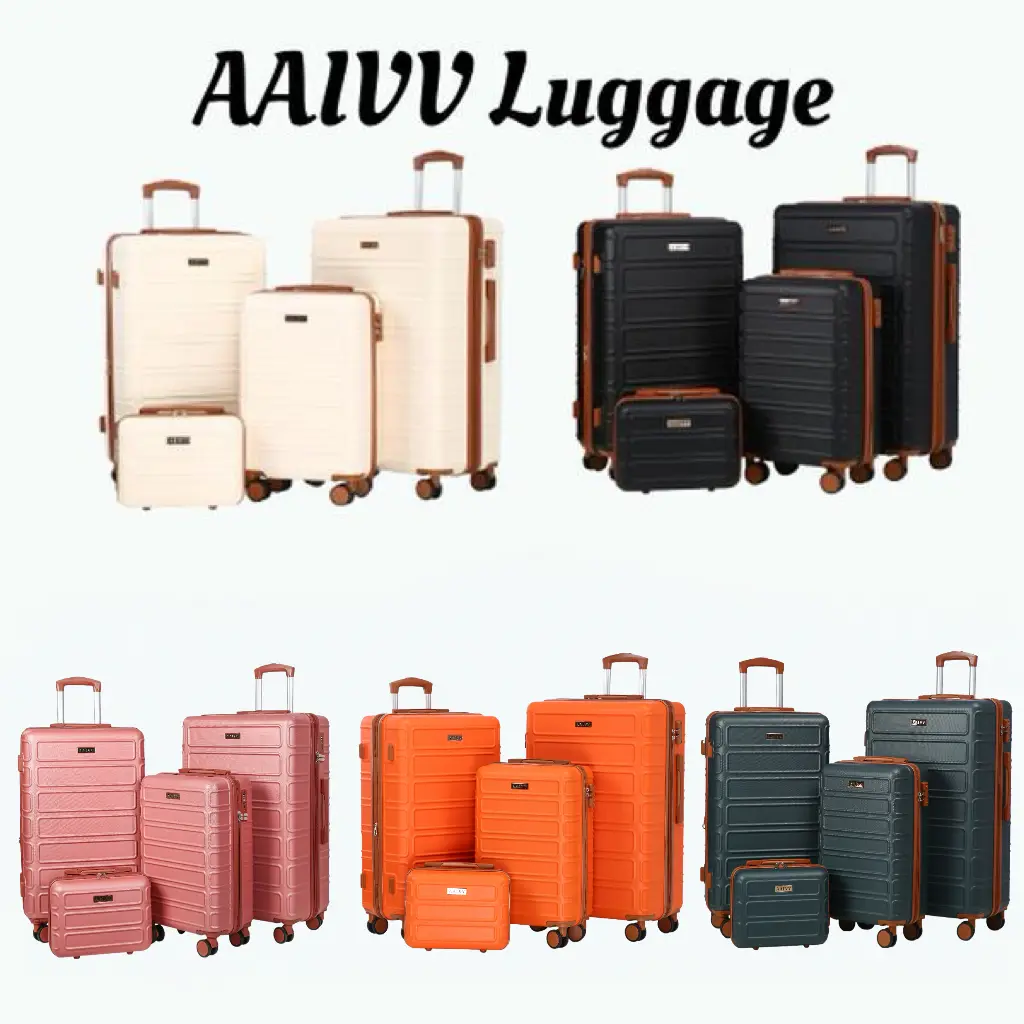 AAIVV 4pcs ABS Hardside Spinner Luggage Set with TSA Locks, Lightweight Hardshell Travel Suitcase, Abs Luggage, Luggage Bag, Travel Luggage Bags