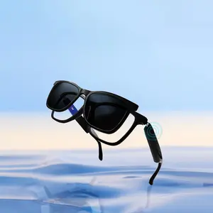 Smart glasses with magnetic sunglasses, dual protection against blue light and UV rays, dual-use for one lens, music playback, voice calling, voice assistant, suitable for office/outdoor/home, Valentine's Day gift, Multifunctional smart glasses