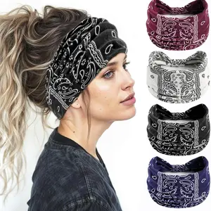 Headbands for Women, Wide Head Bands Knotted Head Bands, Workout Headband, Elastic Headbands, Bohemian Head Wraps Fashion Hair Accessories for Women Girls (4 Pcs, One Size)