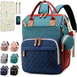 Diaper Bag Backpack Baby Bag, Baby Girl Boy Diaper Bag , 16 Pockets, Pacifier Case, Large Diaper Bags Unisex for Travel (Colorful)
