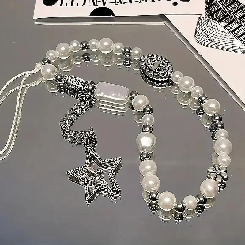 Angel Phone Chain Pendant, Beaded Phone Lanyard Charm, Fashion Phone Strap Jewelry for Women & Girls