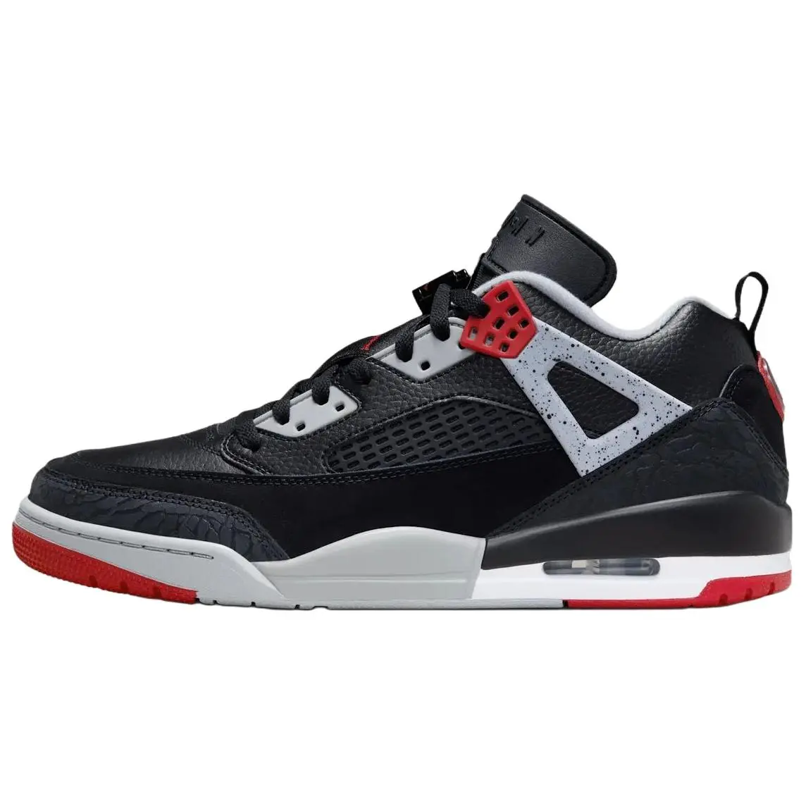 Men's Air Jordan Spizike 'Black Cement' Street Style Sneakers - Black, Lightweight, Breathable Mesh Upper, True Size, Court Play Sports Footwear