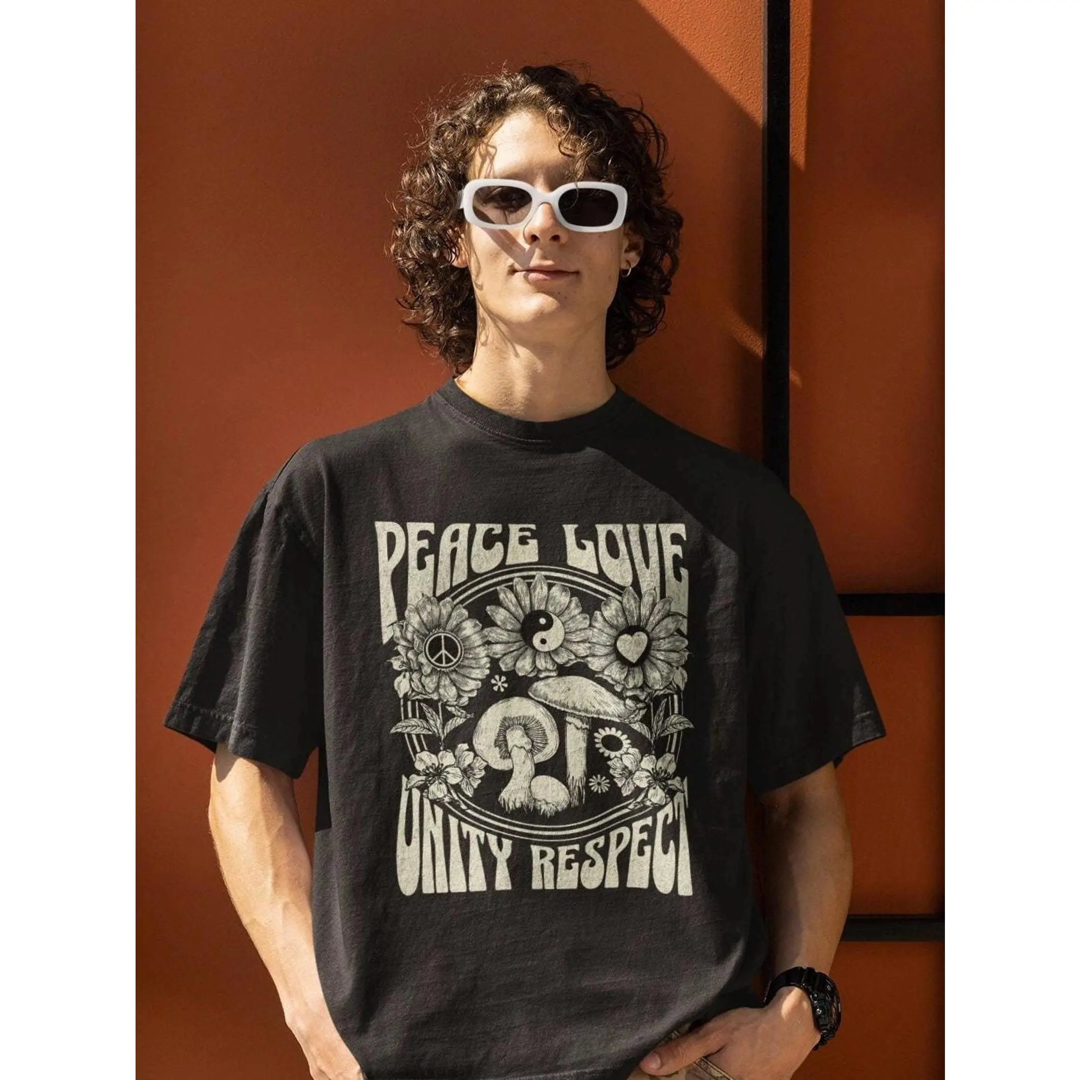 Peace Love Unity Respect Shirt, Rave Outfit, Festival Shirt, Rave Top, EDM Shirt, Festival Outfit, Gift For Ravers, Rave Merch, Rave Shirt