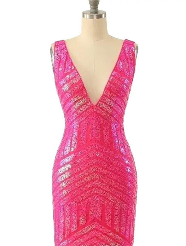 ZAPAKA-Glitter Sequins V-Neck Short Tight Homecoming Dress multiple hoco dress