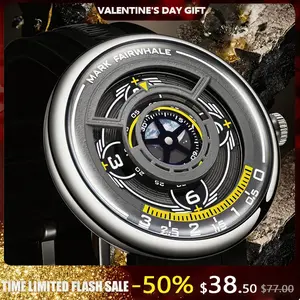 MARK FAIRWHALE Ultra-Thin Waterproof Watch with Luminous Display for Men and Women Fashionable Light Luxurious Personalized Dashboard Design