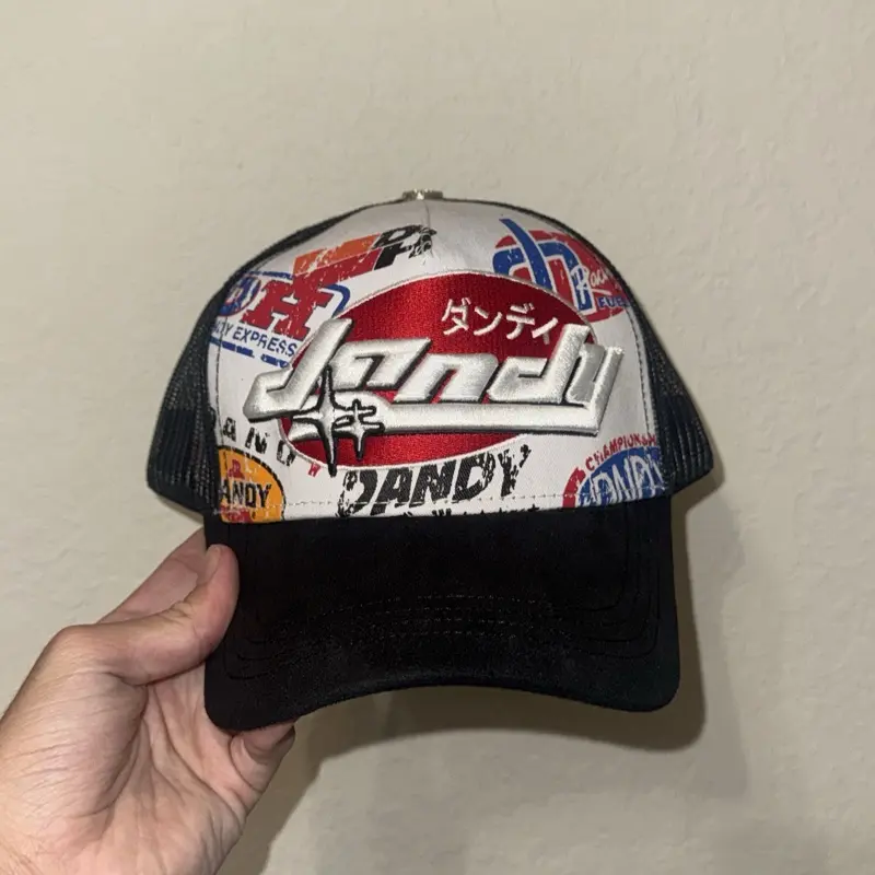 White with colors hat