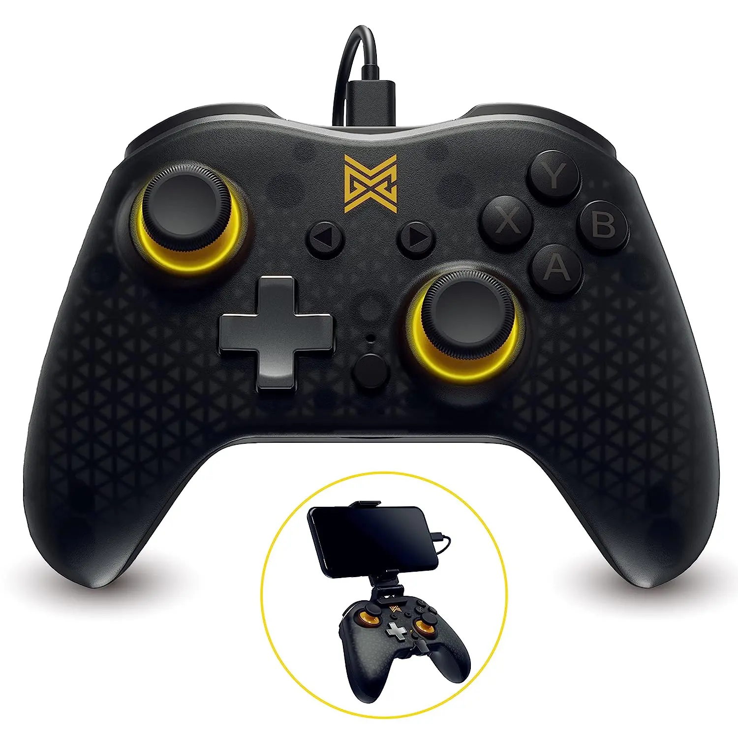 Mobile Gaming Corps SCORPA Compact Wired Controller, Phone Accessories with Clip Mount, for Android Devices and Windows PCs (None Wireless Function)