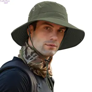 Unisex Wide Brim Bucket Sun Hat - UPF 50+ Anti-Ultraviolet, Breathable Lightweight, Curved Brim Hat for Summer Fishing, Anti-Ultraviolet Hats, Breathable Lightweight Hats