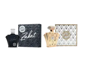 ZAKAT PARFUMS Unisex Fragrance Set, Z2 + Z6 Scents, 100 ML Per Bottle, Citrus-Fruity & Sweet Notes