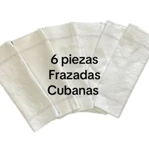 50x70 Cuban style mop  Multi-Purpose White Cleaning Cloths Pack of 6 Frazadas estilo cubana paquete de 6 piezas