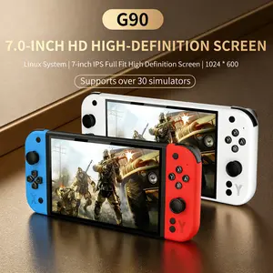 G90 Retro Compact Portable Handheld Game Console with 7.0-inch HD IPS Screen, 3D Buttons and Dual Joystick, Perfect Birthday or Holiday Gift, Handheld Gaming Device