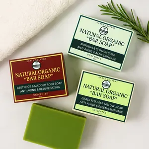 Earth Solvent Natural Organic Bar Soap Unscented Anti-Aging Rejuvenating Moisturizing 5 oz for Skincare
