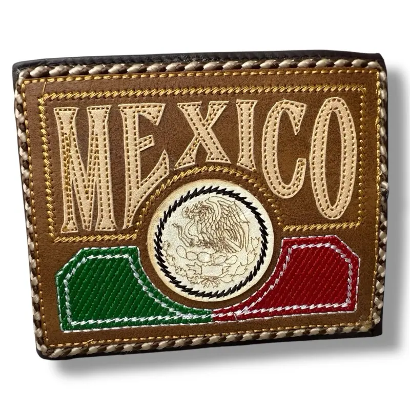 Cartera Charra con Bordado México
