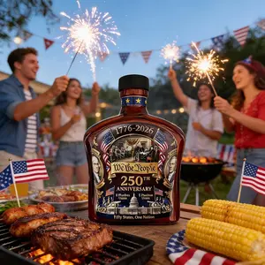 American Independence Day Whiskey Bottle, Perfect Gift for Collectors & Enthusiasts, Unique Patriotic Theme Father’s Day Present, Independent Spirit