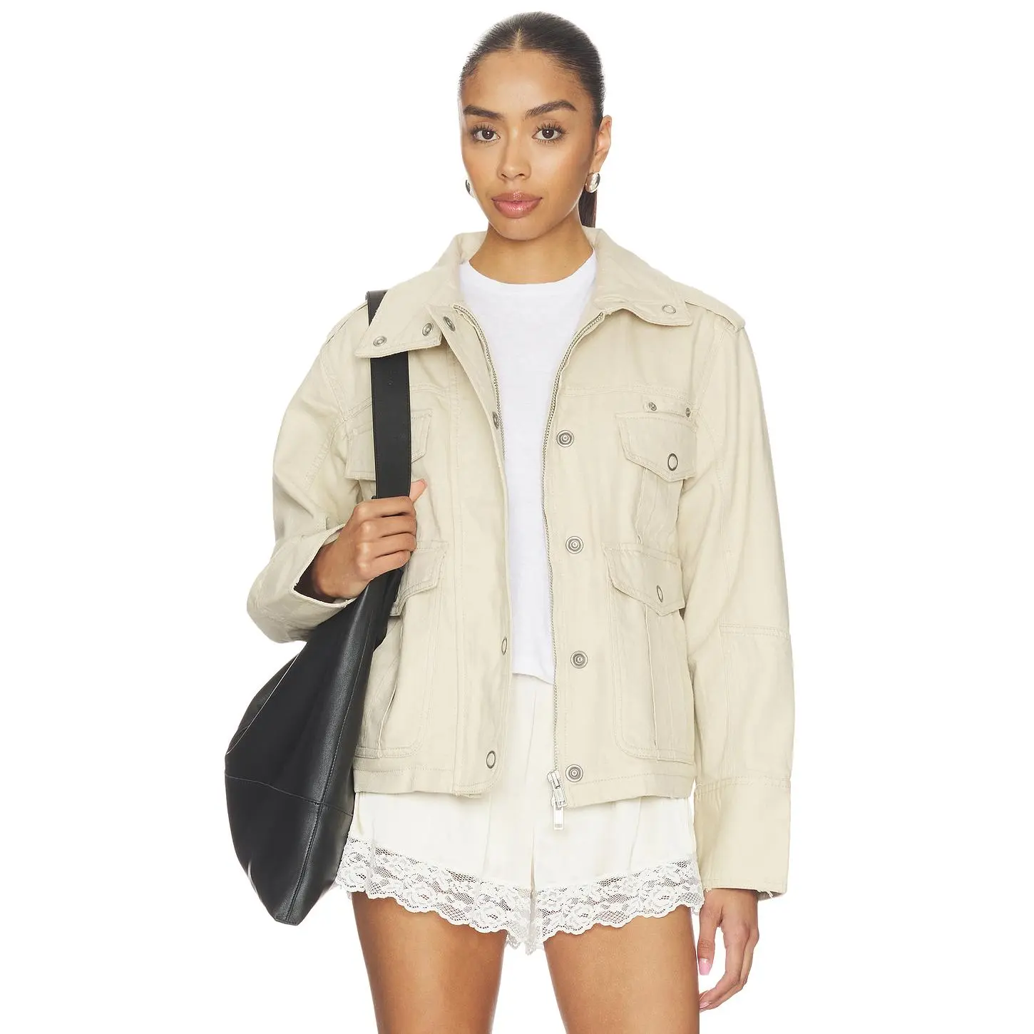 Free People x We The Free Kali Washed Jacket in Morning Oat