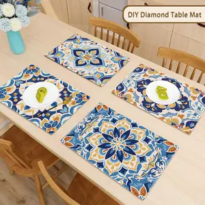 Unique DIY Diamond Art Placemat Kit - Mandala Sparkling Heat Insulation Pads | Thoughtful Handmade Gift for Housewarming, Christmas & Birthdays