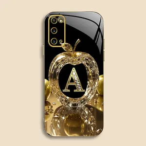 Suitable for [Galaxy S20 5g] New high-end gold letter electroplated gold edge mobile phone case new business simple explosion-proof mobile phone case affordable anti-fall anti-fingerprint 995