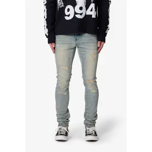 mnml Skinny Distressed Denim - Vintage Blue