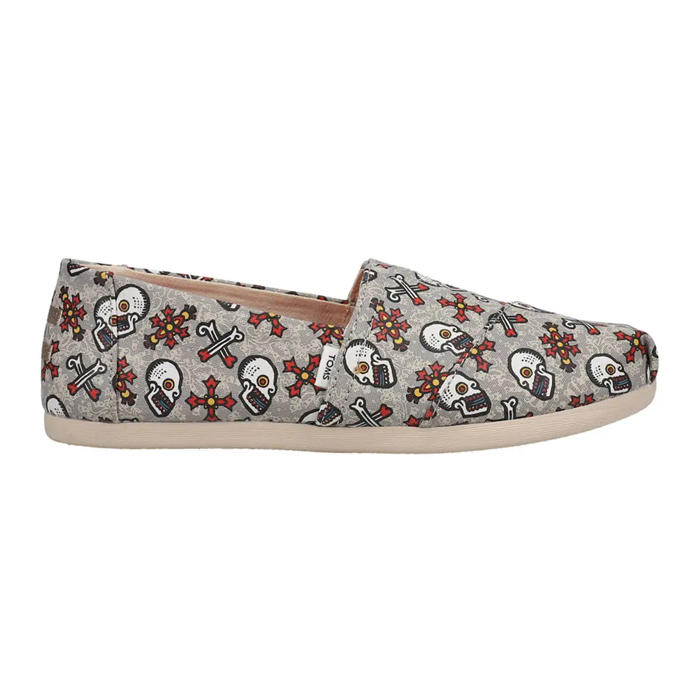 TOMS Womens Alpargata Slip On Flats Casual - Grey