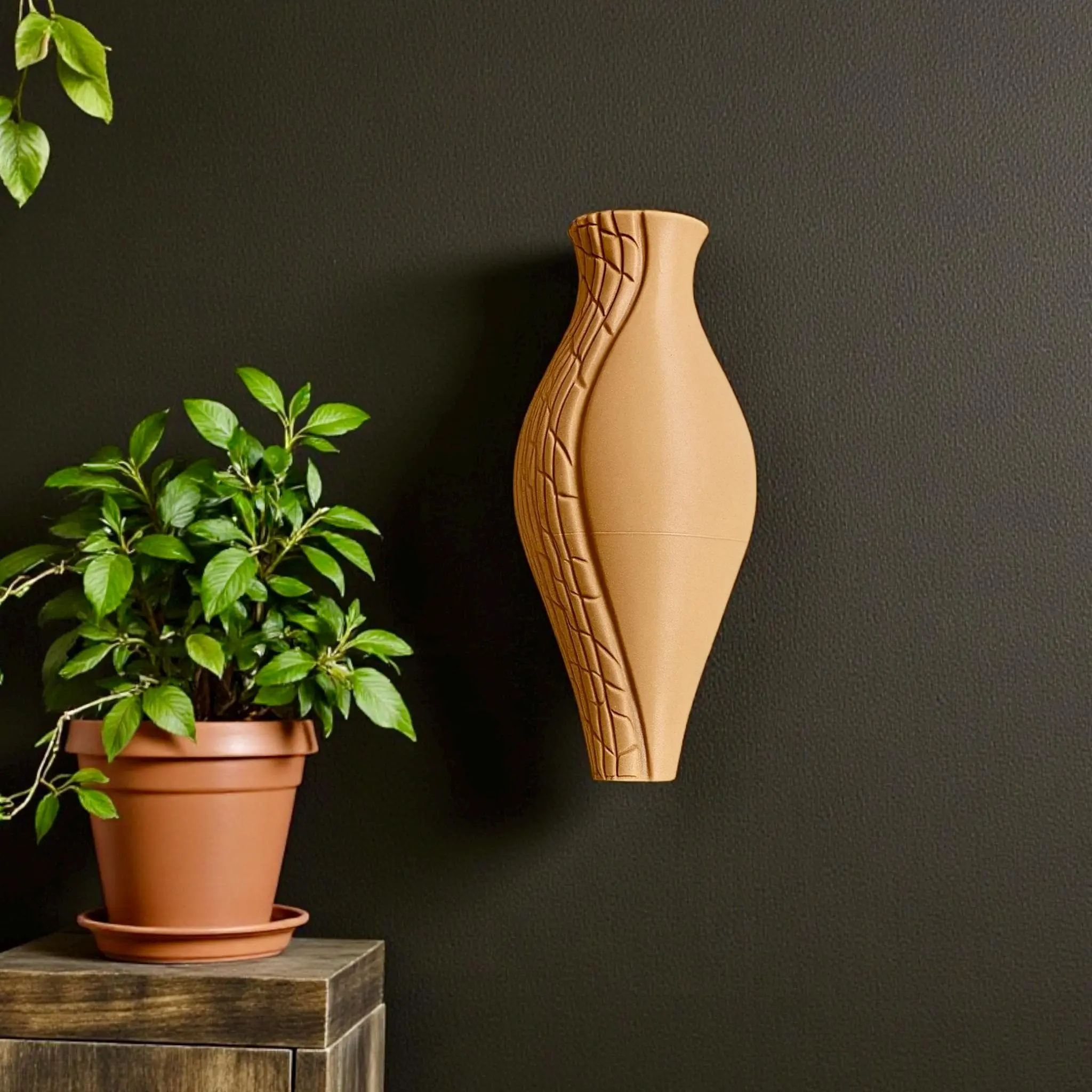 Organic Wall Vase | Wall Mounted Sculptural Decor