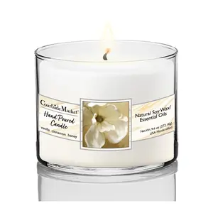 Courtside Market Magnolia Bloom Circular CandleGlass 9.6 oz.