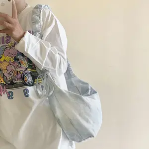 Canvas Bag for Women, Crossbody Bag, Shoulder Bag, Large Capacity Tie-Dye 2025 New Trend Versatile Wrinkled Dumpling Bag