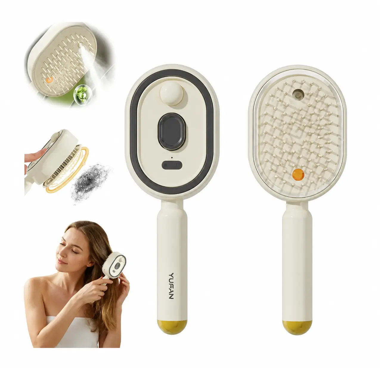 Air Cushion Massage Hair Brush, Scalp Massager Detangling Comb for Women, Soft Cushion Hair Brush for Smooth Hair Styling, Anti-Frizz Hair Care Tool