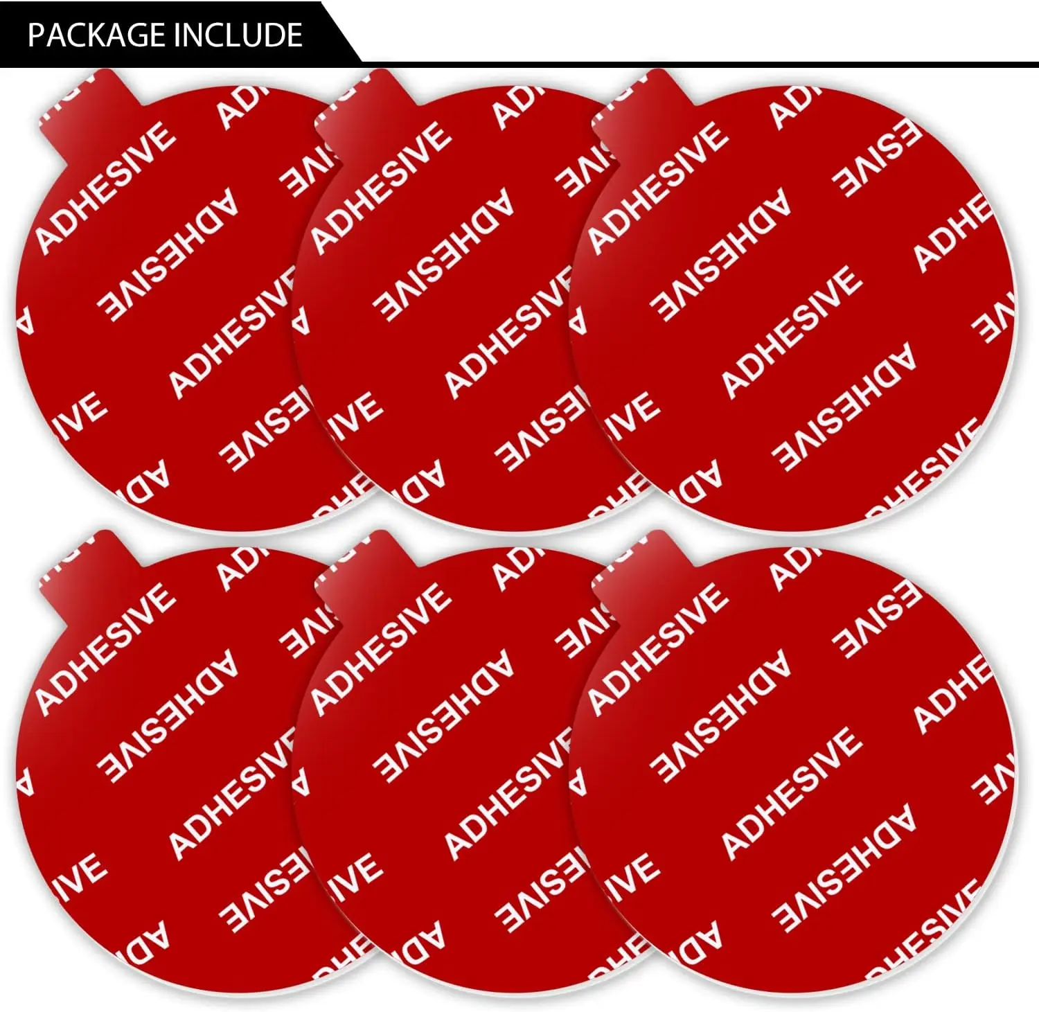 6-Pack Very High Bond Double-Sided Adhesive Replacement Kit - Dashboard Pad Mounting Disks, Auto Accessories for Car Interior Suction Cup Phone Holders & Windshield Mounts