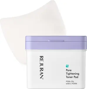 REJURAN Pore Tightening Toner Pad, PDRx 3% with DOT c-PDRN – Exfoliating Pads with AHA BHA PHA for Daily Pore Cleansing, Oil-Moisture Balance & Cooling Care, Smoother-Looking Skin, Korean Skincare